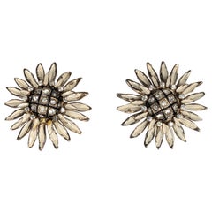 Nettie Rosenstein Retro Sunflower Ear Clips