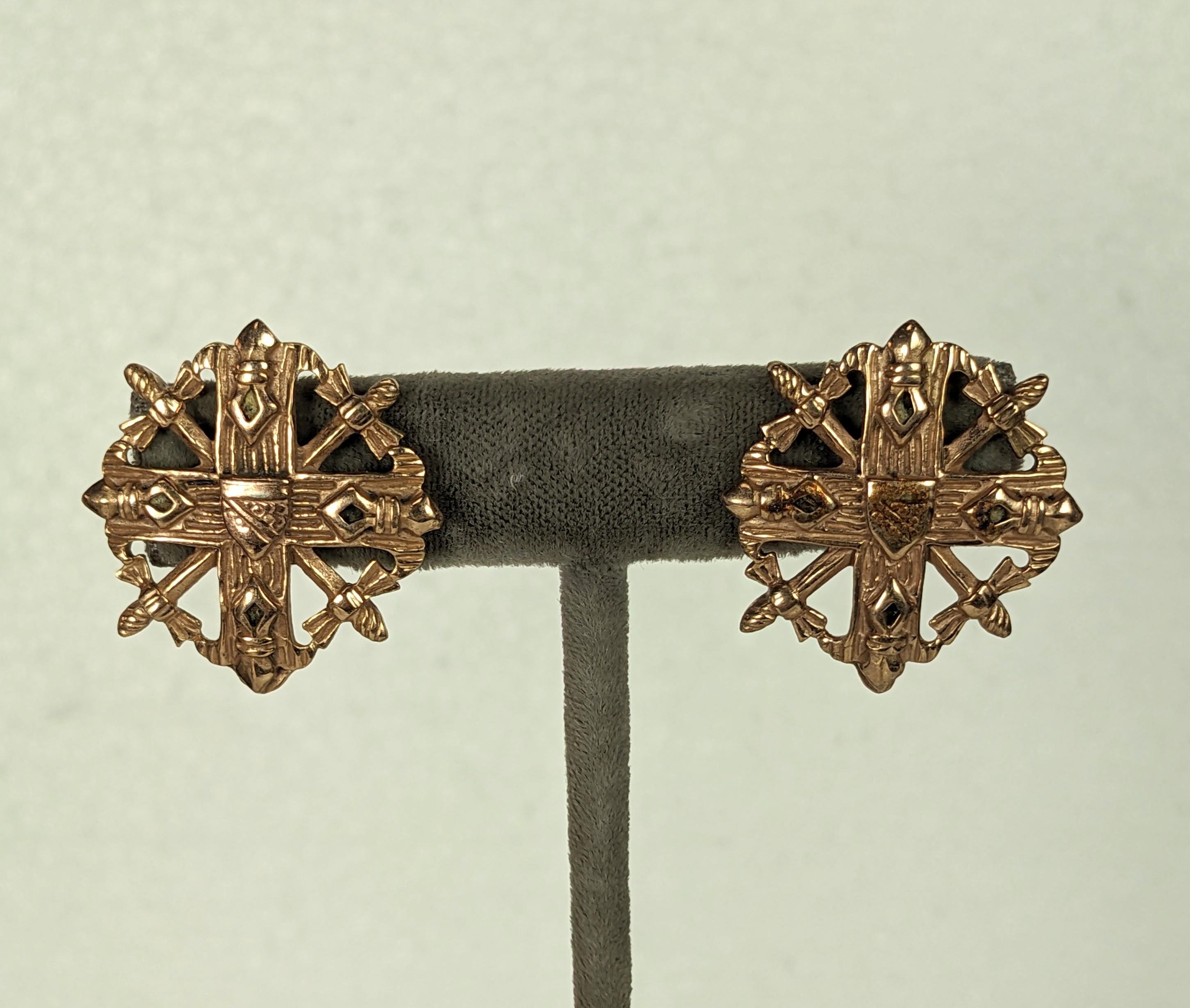 Nettie Rosenstein Sterling Heraldic Roségold Vermeil-Set im Angebot 2