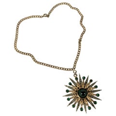 Nettie Rosenstein Vermeil Starburst Pendant