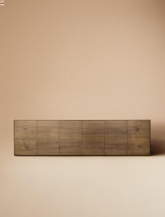 Nettleton Server Handcrafted in Oxidised Mild Steel and Walnut Veneer by Lemon