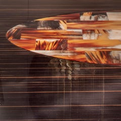 Mesa de Comedor Nettuno de Ébano Brillante, Corno Italiano y Latón Satinado, Mod. 4875