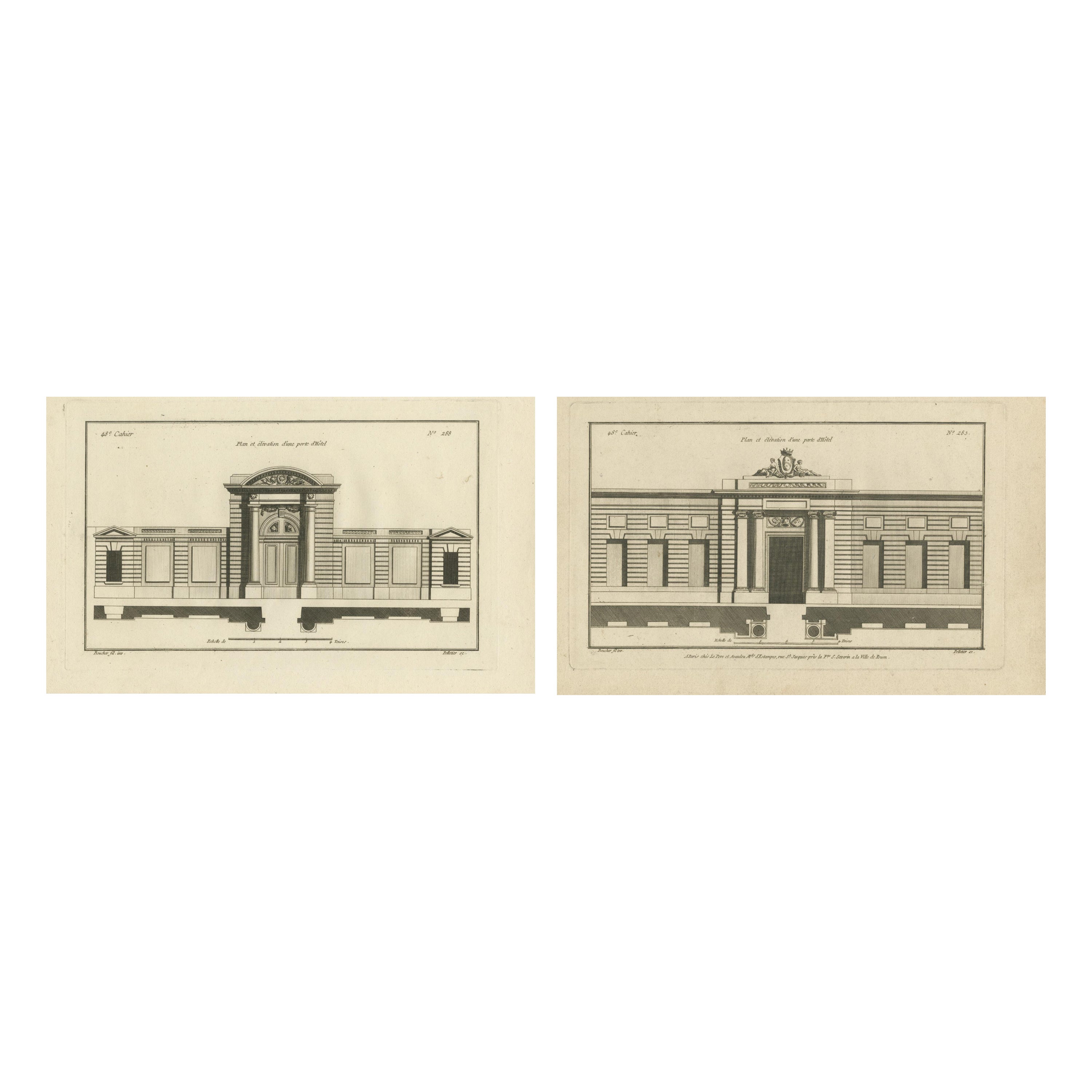 Neufforge's Engraved Gates Design: Entwürfe aus dem 18. Jahrhundert, um 1770