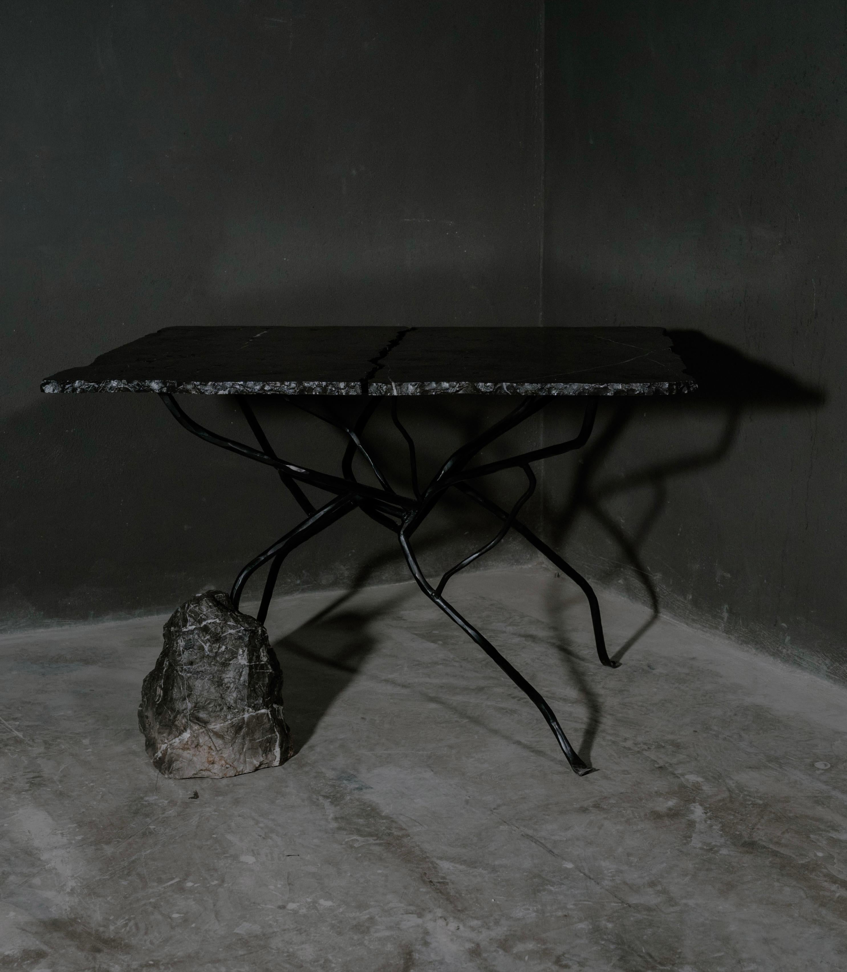 Neuronal Table by Andres Monnier
Unique Piece.
Dimensions: D 100 x W 100 x H 70 cm.
Materials: Black marble.

Treko Concrete is a Mexican studio based in Ensenada, that aims to create functional handcrafted furniture and sculptural pieces to tell