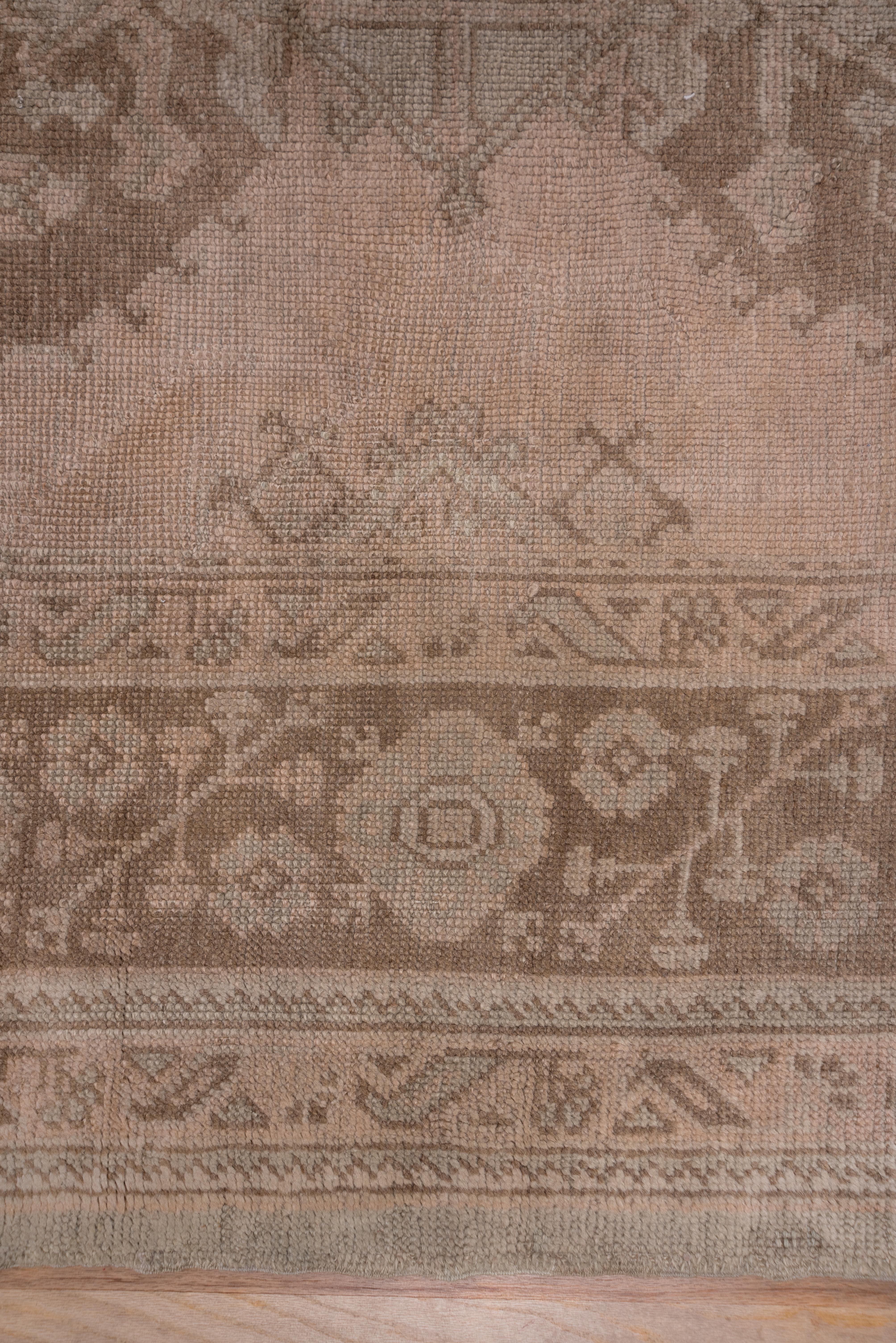 Wool Neutral Antique Turkish Oushak Carpet For Sale