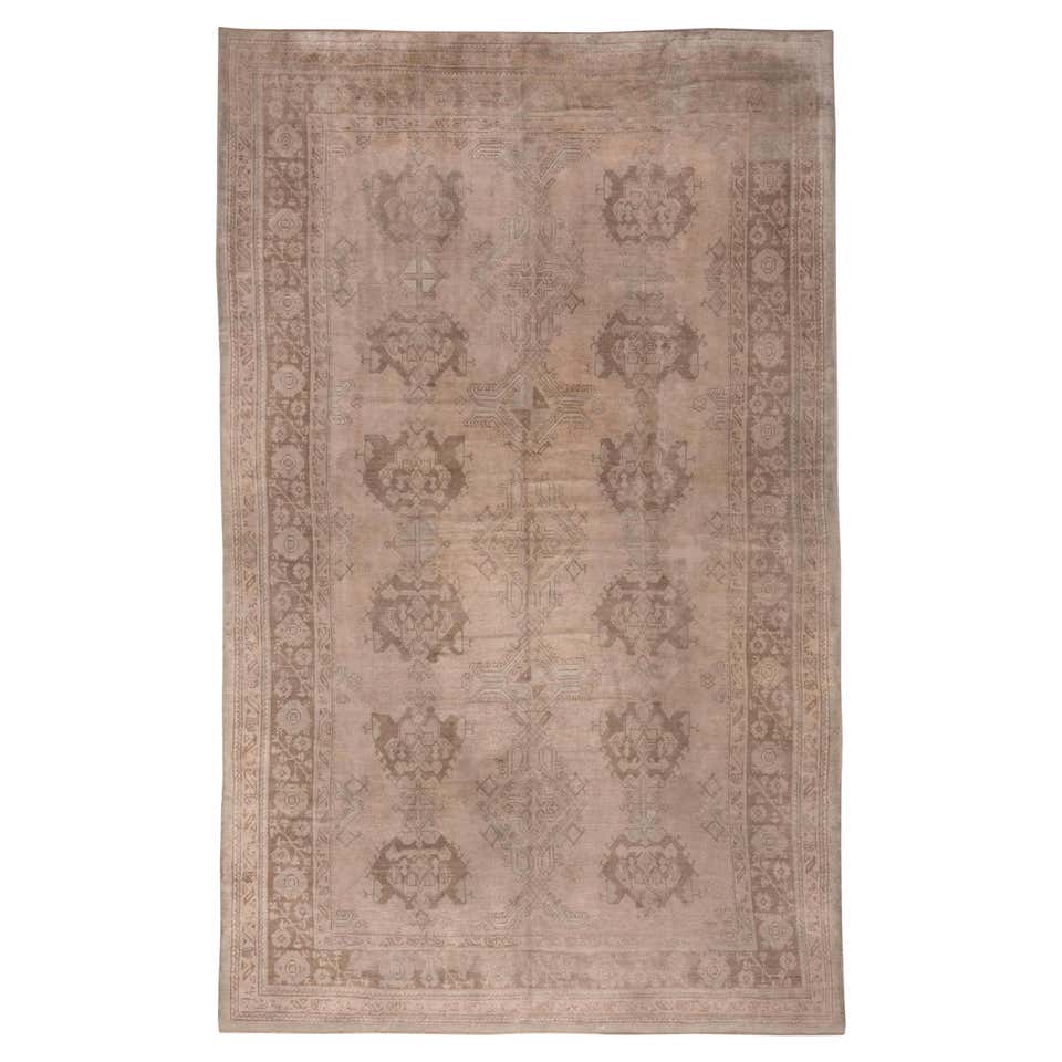 Antique Turkish Oushak Rug, Neutral Palette, circa 1930s For Sale at ...
