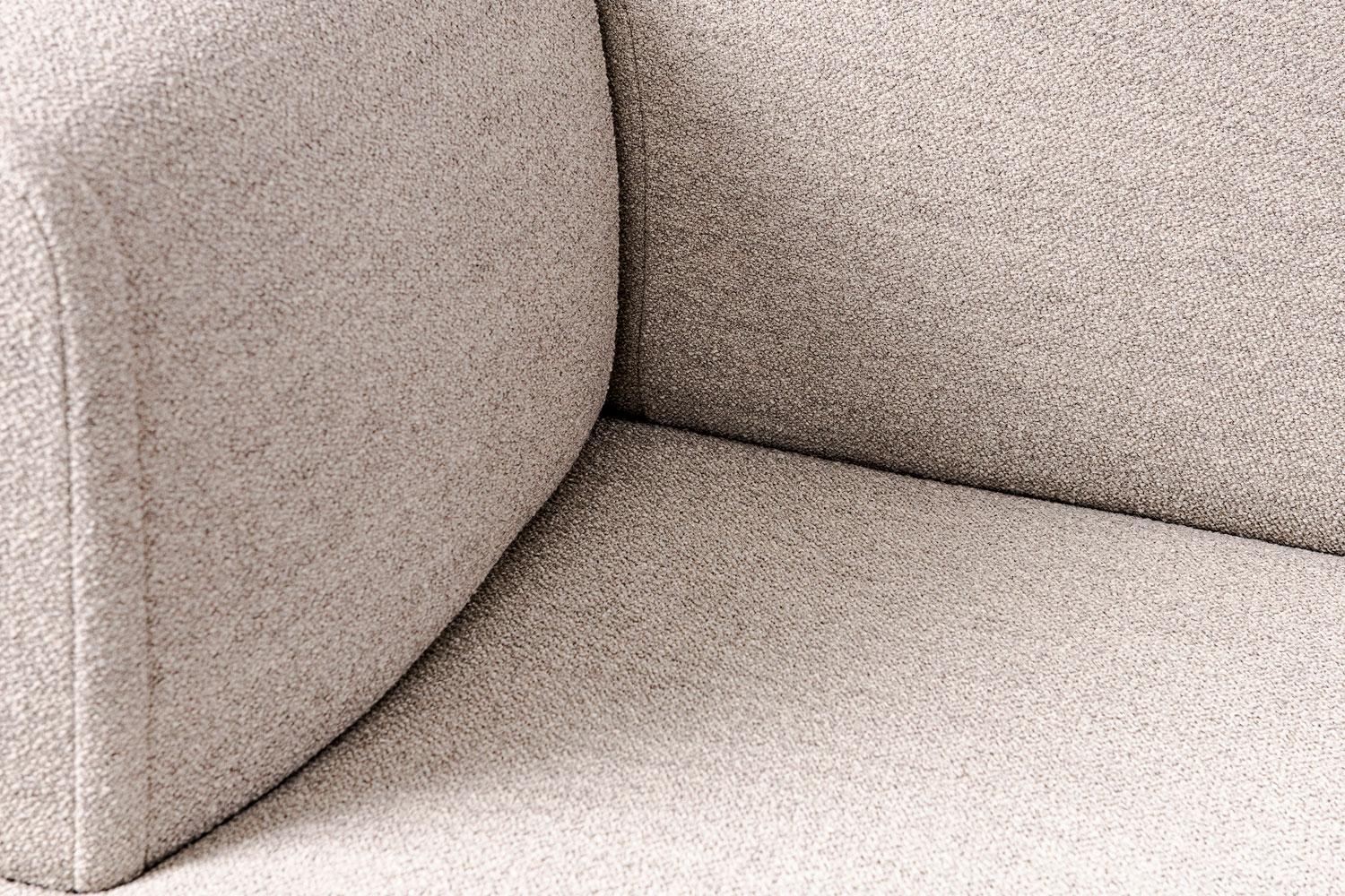 Organic Modern Neutral Boucle Covered Curved Sectional Sofa, Cassina