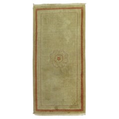 Tapis Art Déco chinois neutre de 2' x 4' pouces