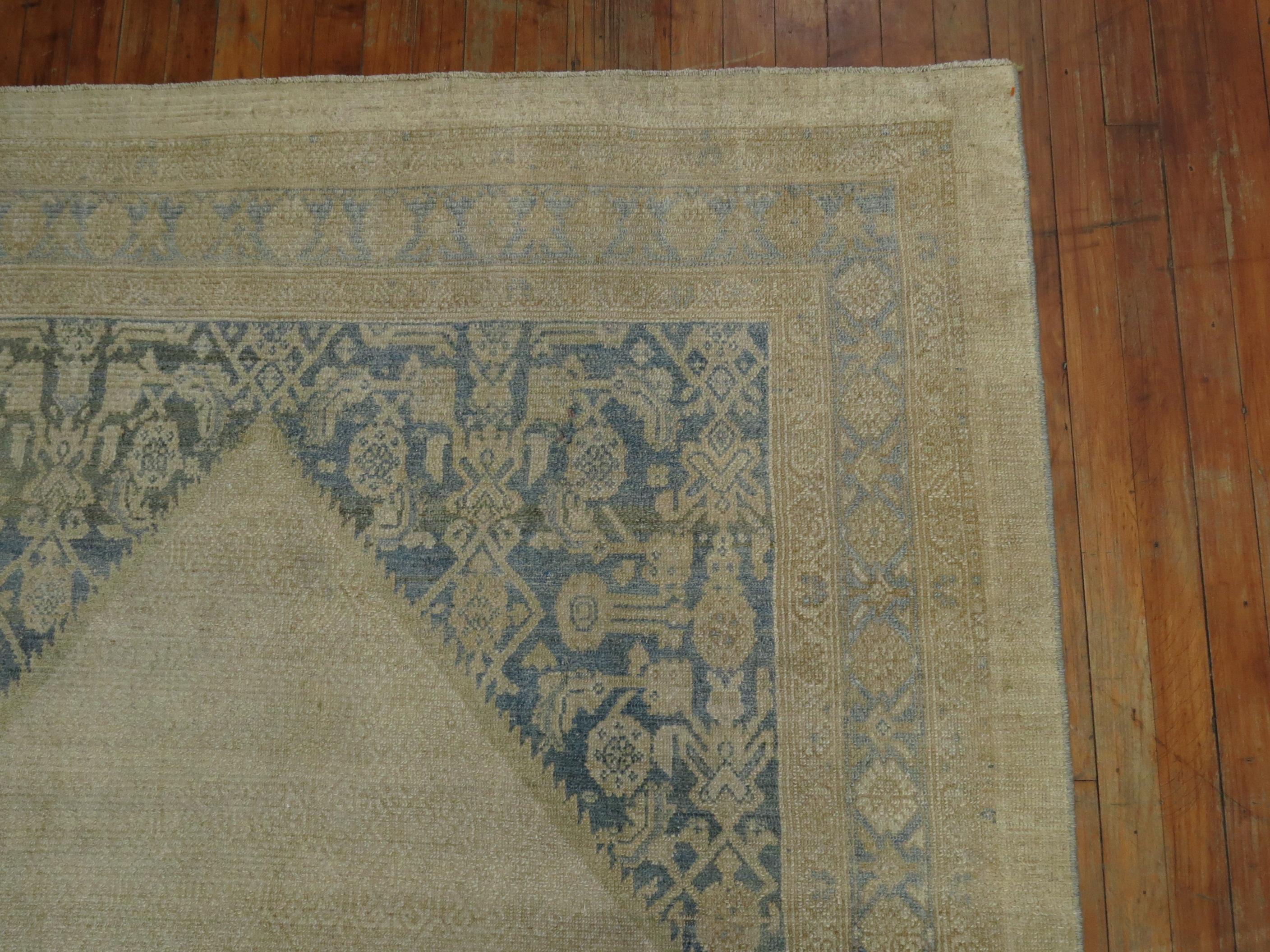 20th Century Neutral Color Persian Tribal Wide Gallery Runner For Sale