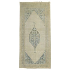 Antique Neutral Color Persian Tribal Wide Gallery Runner