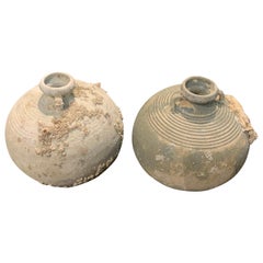 Neutral Color Weathered Shipwrecked Terracotta Pot, Vietnam, 15th Century
