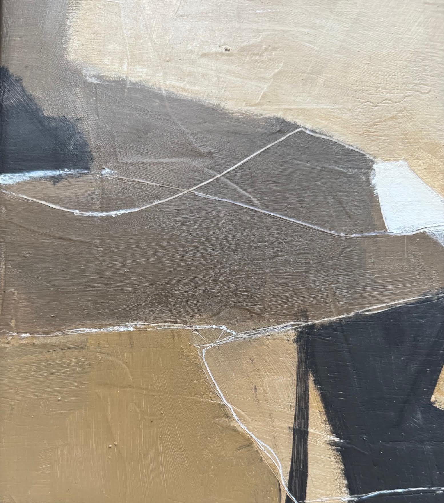 Neutrale Farben Acrylmalerei von Künstler Patrick Phillips, U.S.A. (amerikanisch) im Angebot