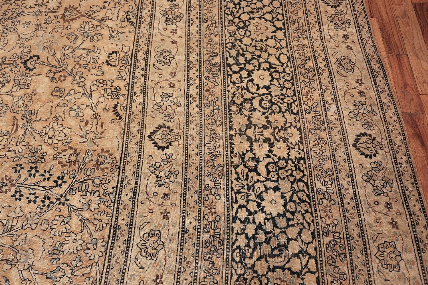 Hand-Knotted Antique Oversized Persian Tabriz Rug. Size: 15' 9