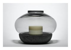 Grande lampe à bougie Aurora Volta grise neutre