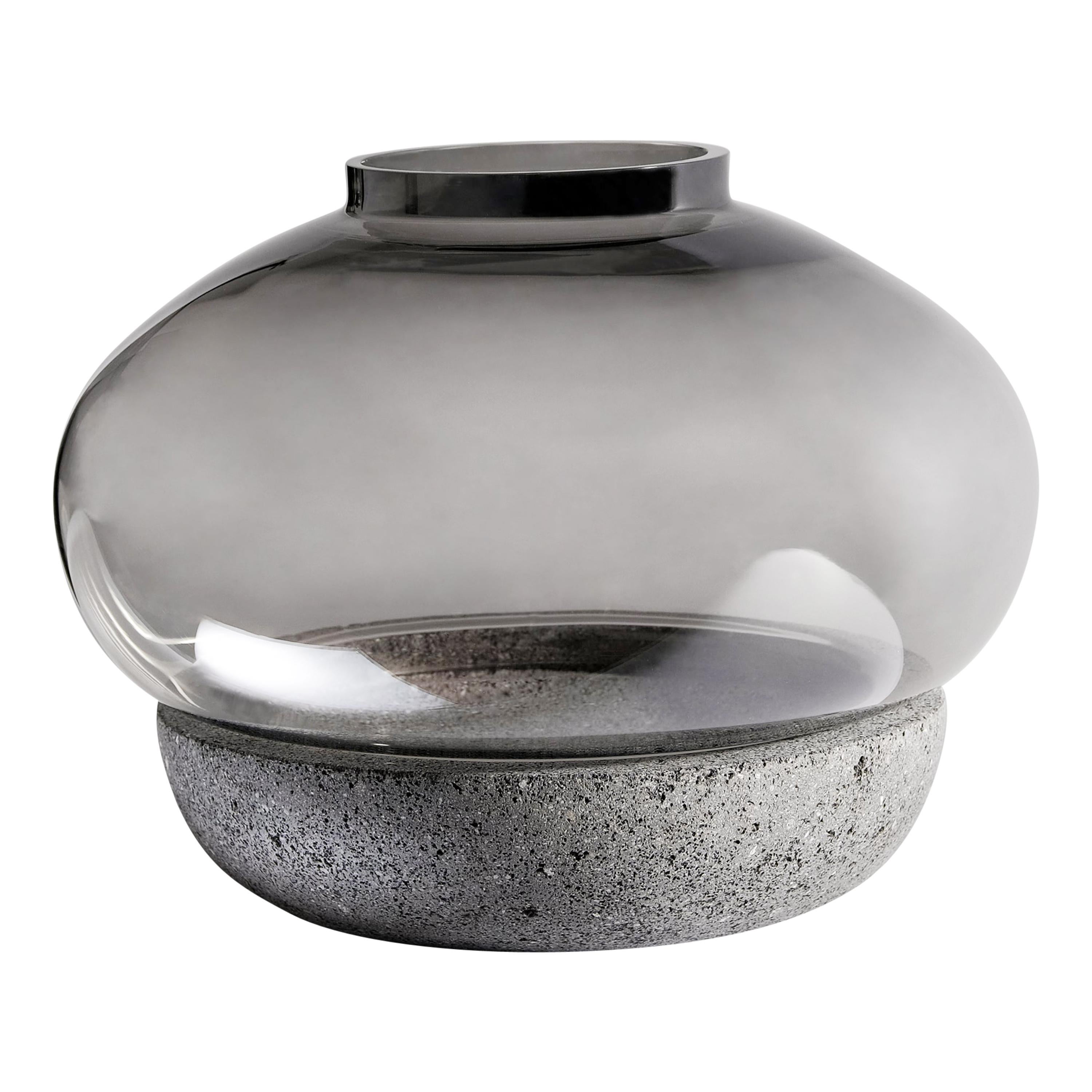 Neutral Gray Aurora Volta Big Candle Lamp