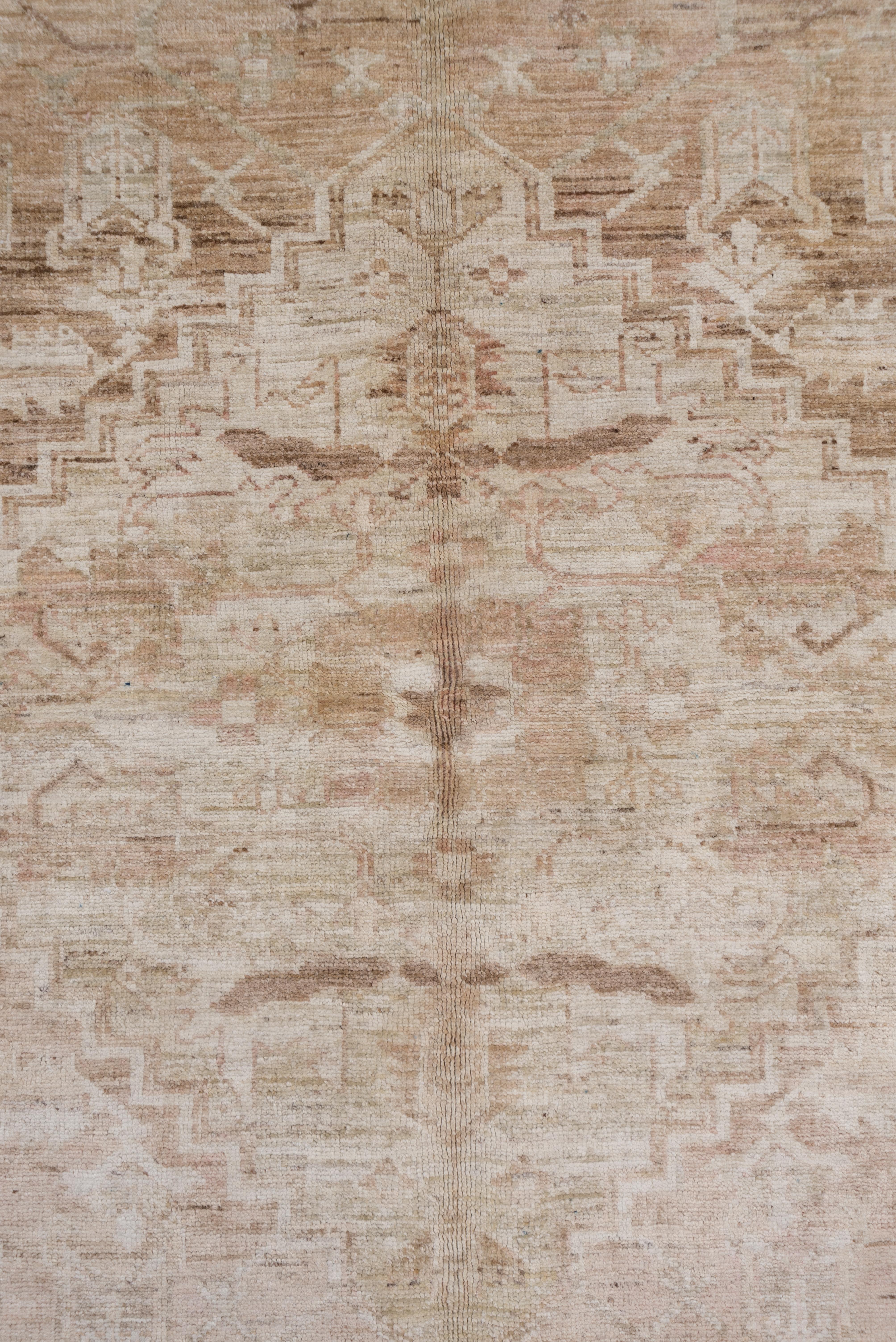Contemporary Neutral Persian Heriz Carpet For Sale