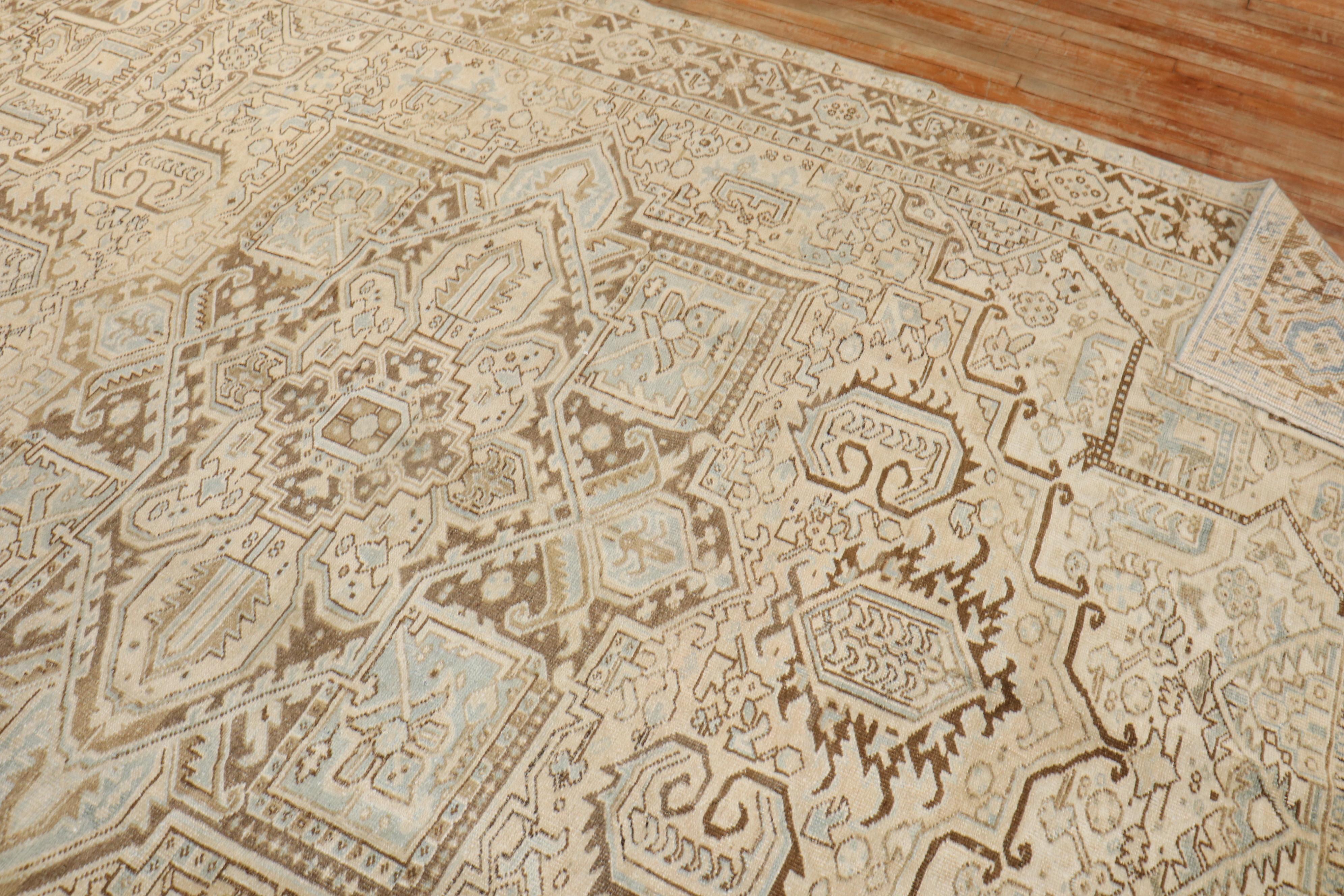 Neutral Heriz Antique Persian Rug For Sale at 1stDibs | neutral persian rug