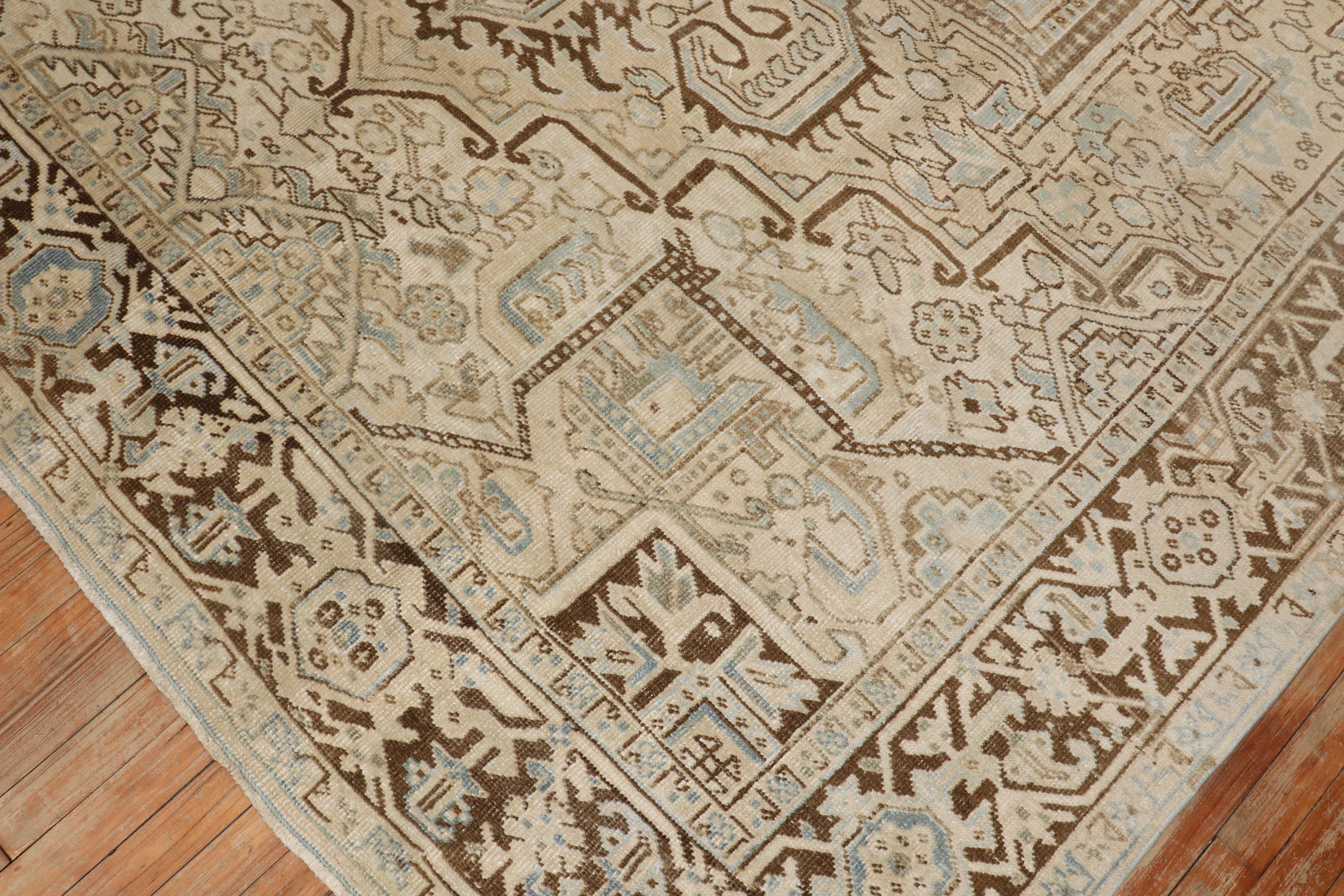 Neutral Heriz Antique Persian Rug For Sale at 1stDibs | neutral persian rug