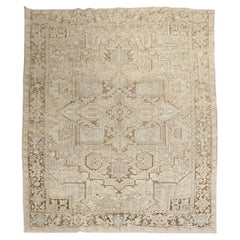 Neutral Heriz Antique Persian Rug