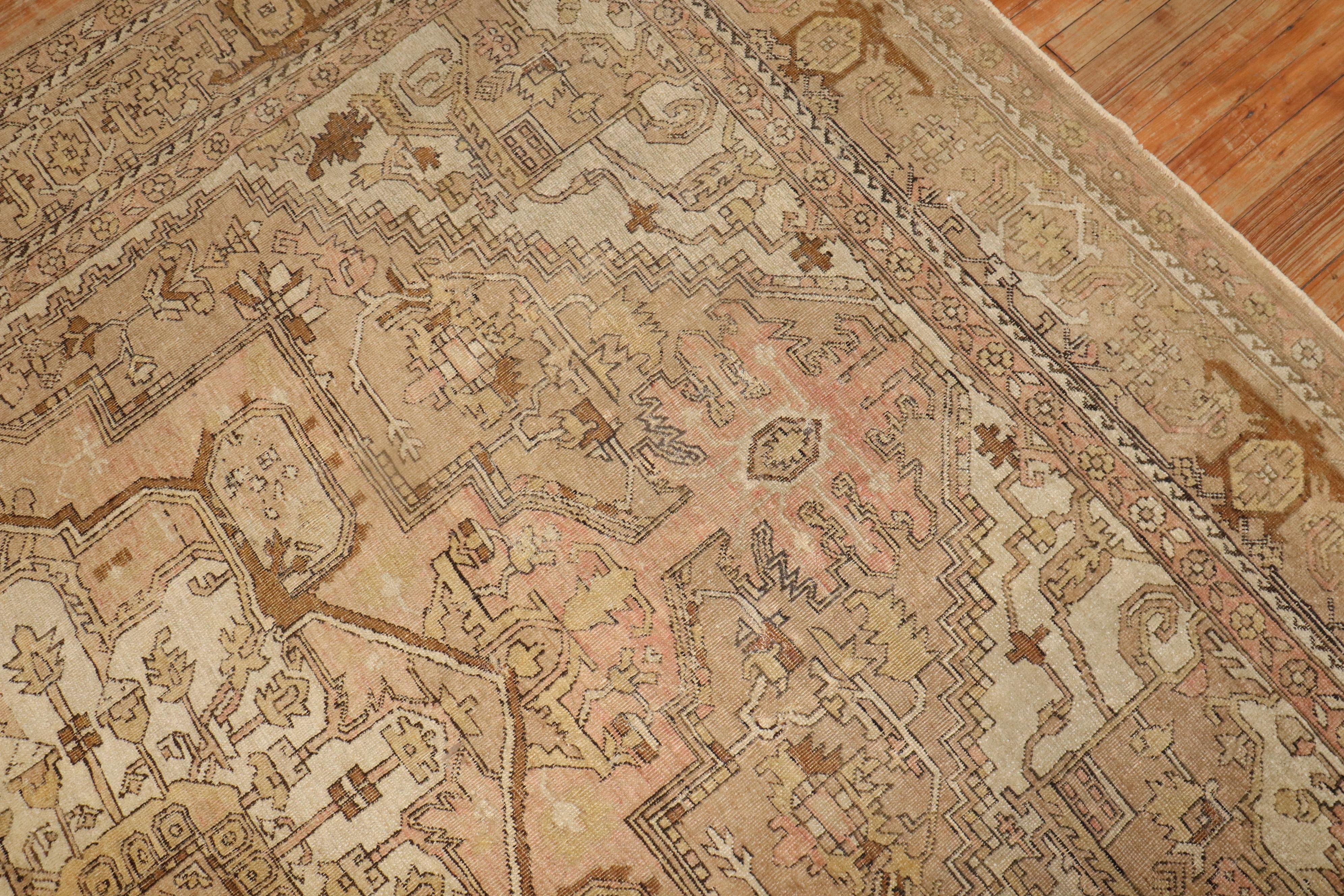 Neutral Indian Room Size Rug For Sale 1