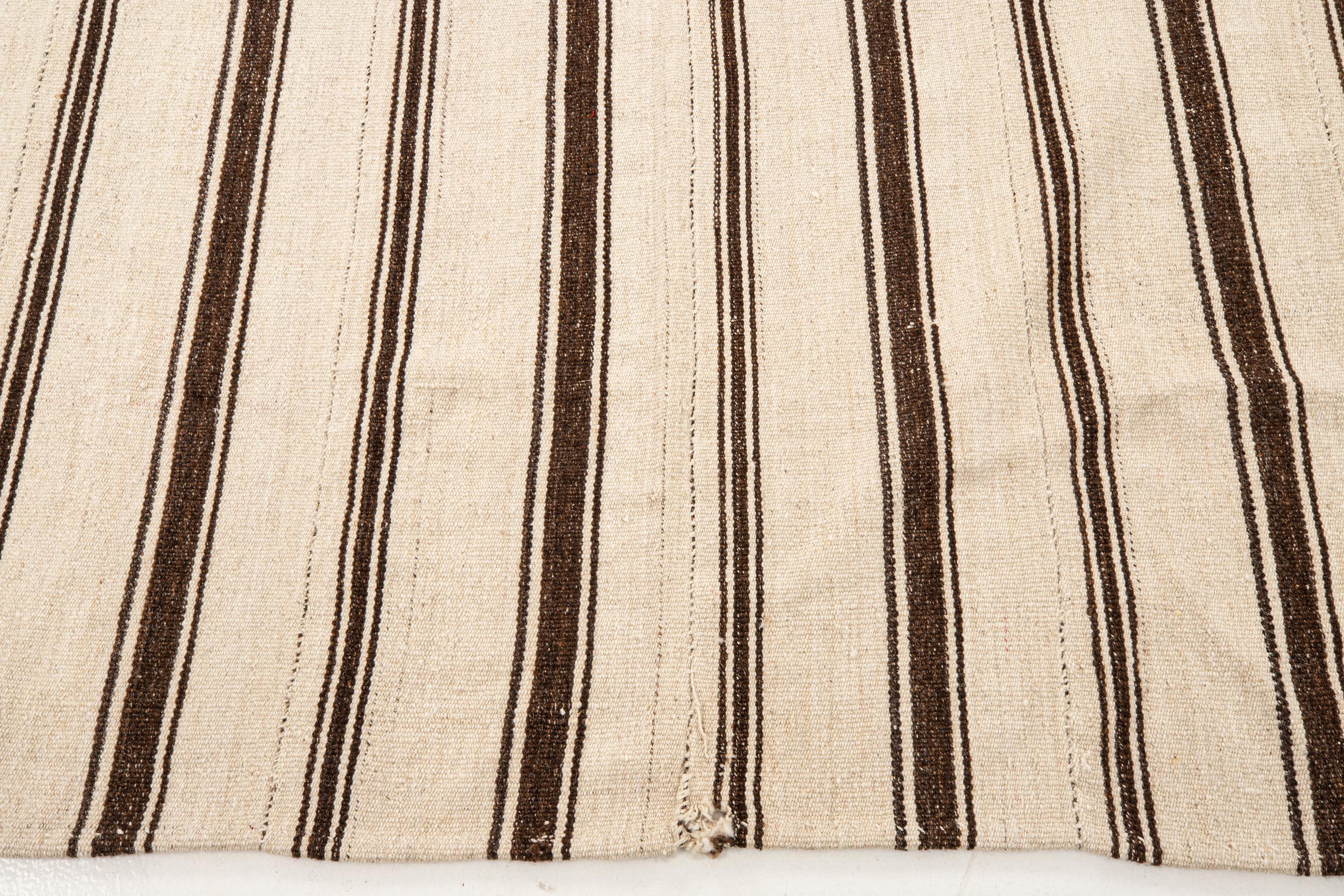 Turkish Neutral Kilim from Central Anatolia, Turkey, 1960s For Sale