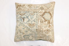 Grand coussin de tapis persan ancien neutre Malayer