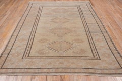 Neutral Oushak Rug, Sandy Field, Early 20th Century