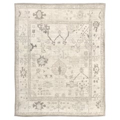 Neutral Oushak Wool Rug 8'3''x10'3''