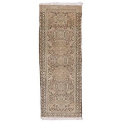 Neutral Persian Karaje Runner, circa 1930s