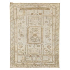 Neutral Persian Mini Square Rug