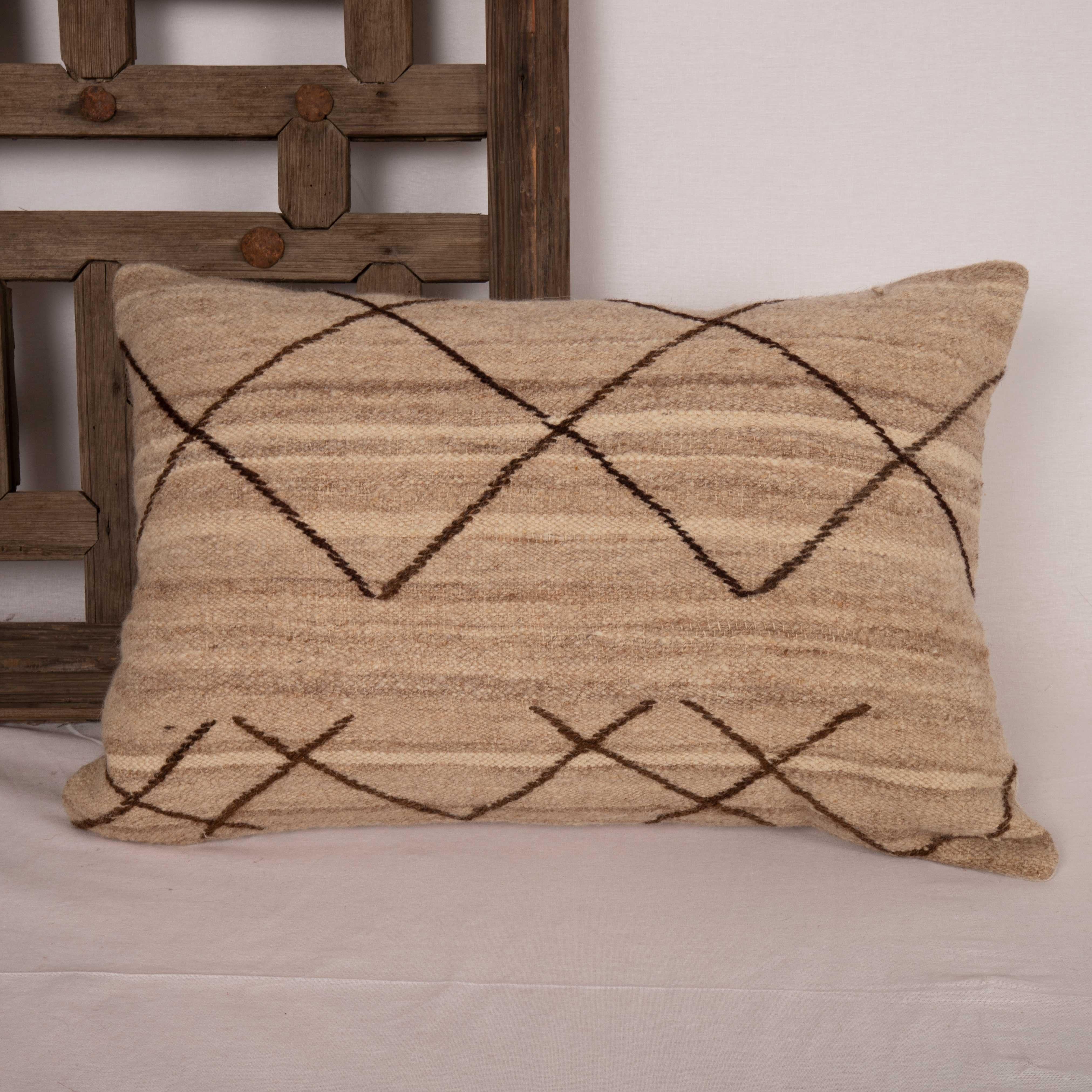 The materials this pillowcase is made from purely natural, undyed wool, dating back to mid 20th C.
Embroidered design elements on it are our design and they are purely hand done on the vintage materials.
It does not come with an insert.
Linen in