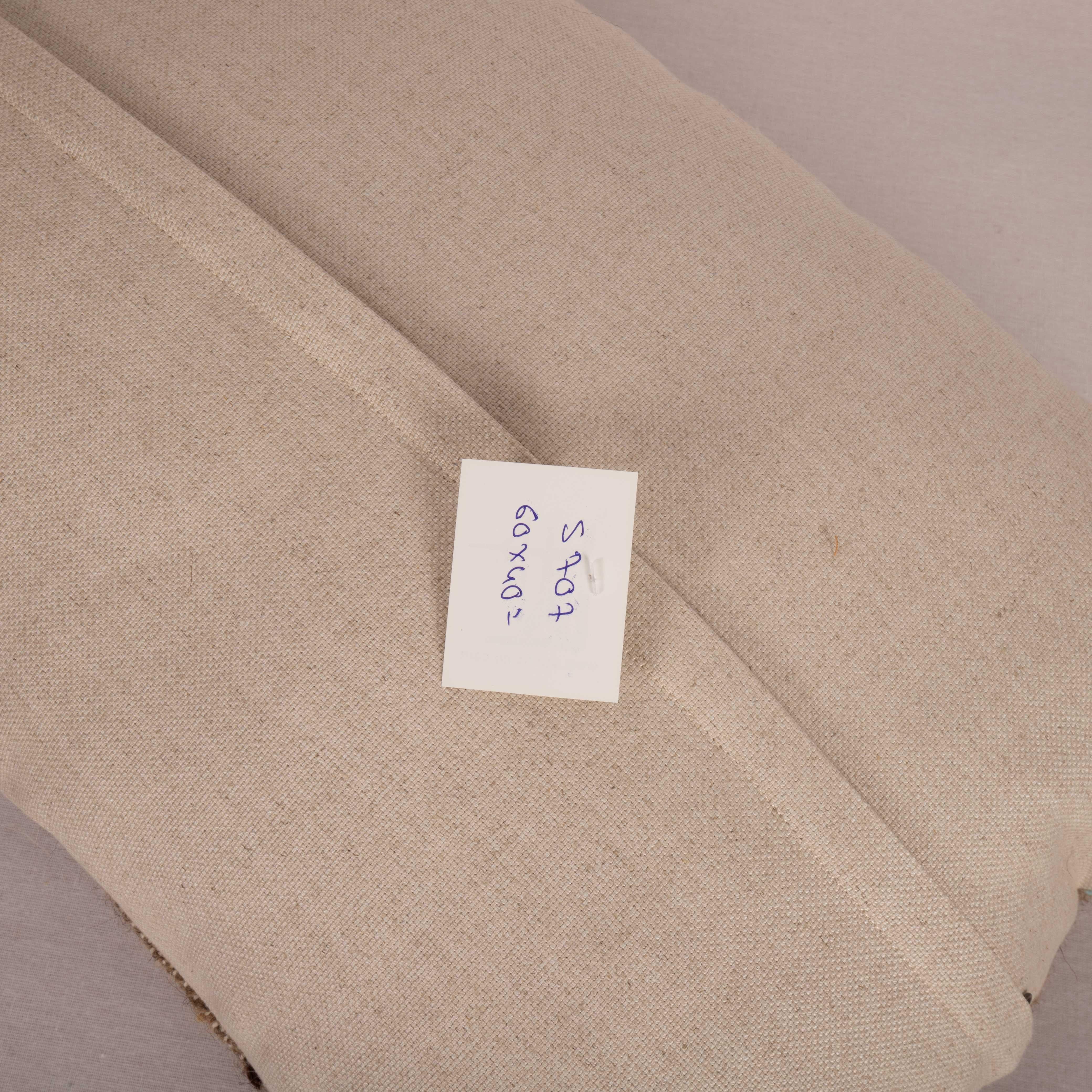 20th Century Neutral Pillow Case Made from a Vintage  Wool Cover, Mid-20th C For Sale