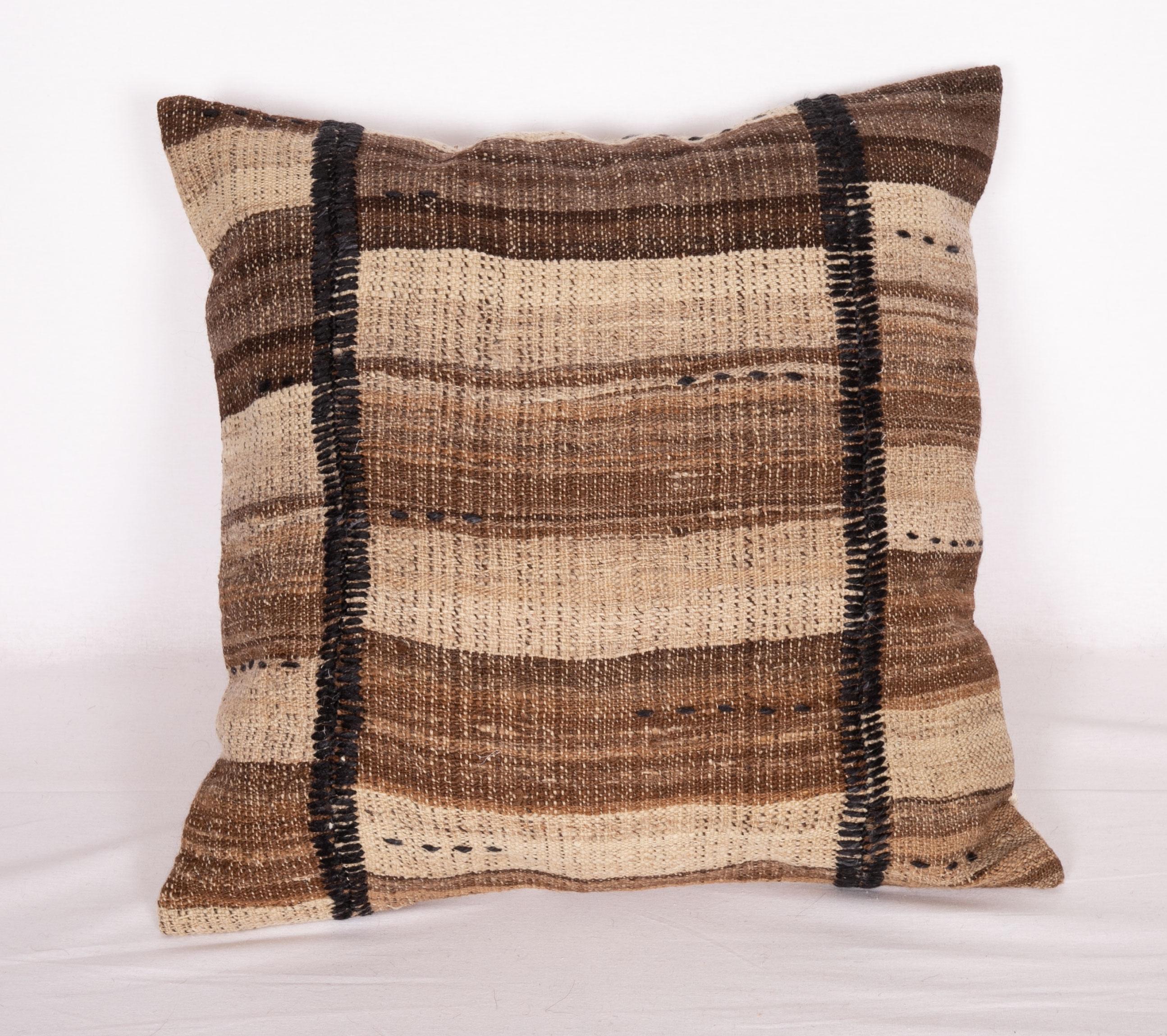 Kilim Neutral Pillow Cases Made from an Anatolian Vintage Cover, Mid-20th Century