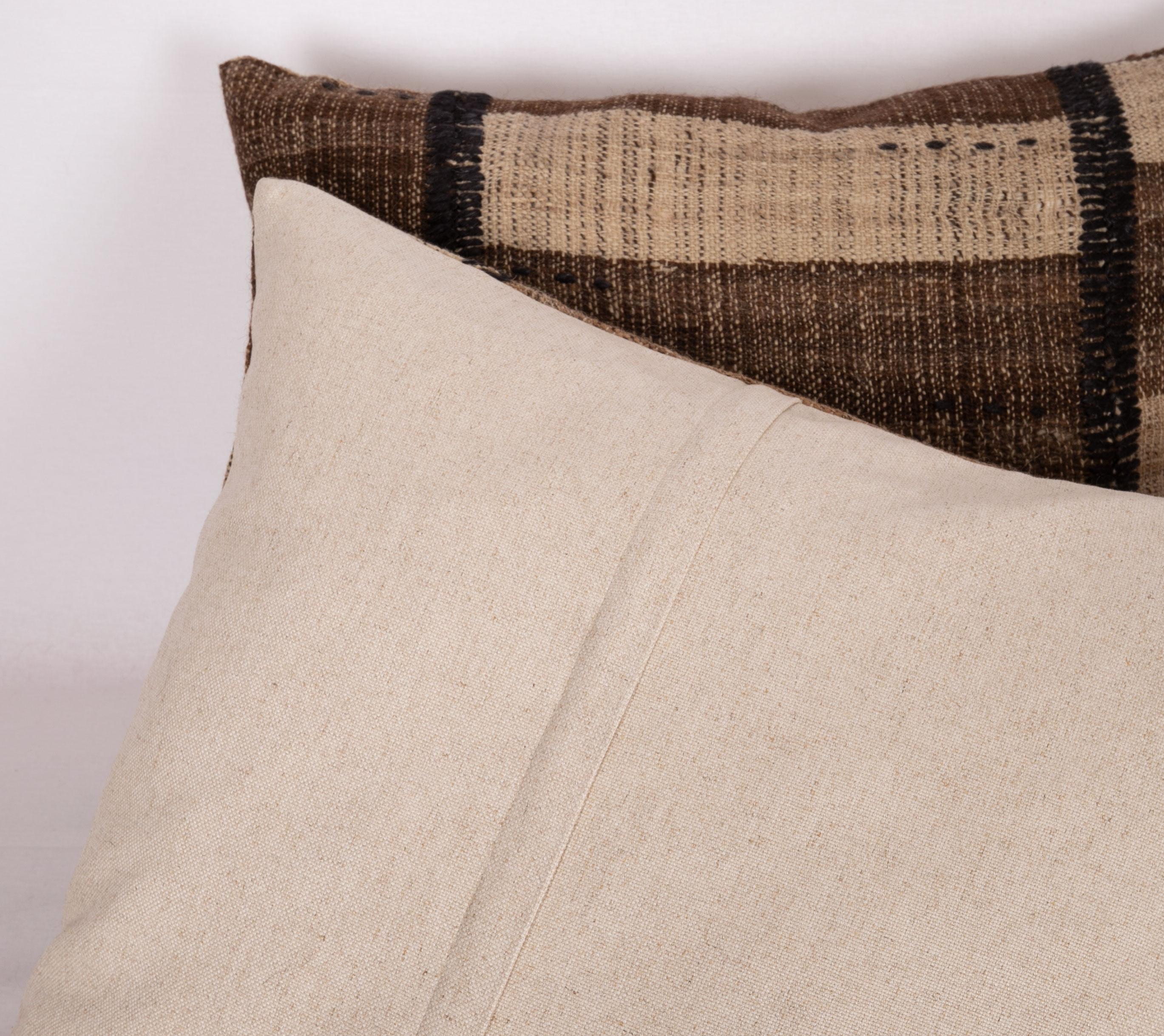 Hand-Woven Neutral Pillow Cases Made from an Anatolian Vintage Cover, Mid-20th Century