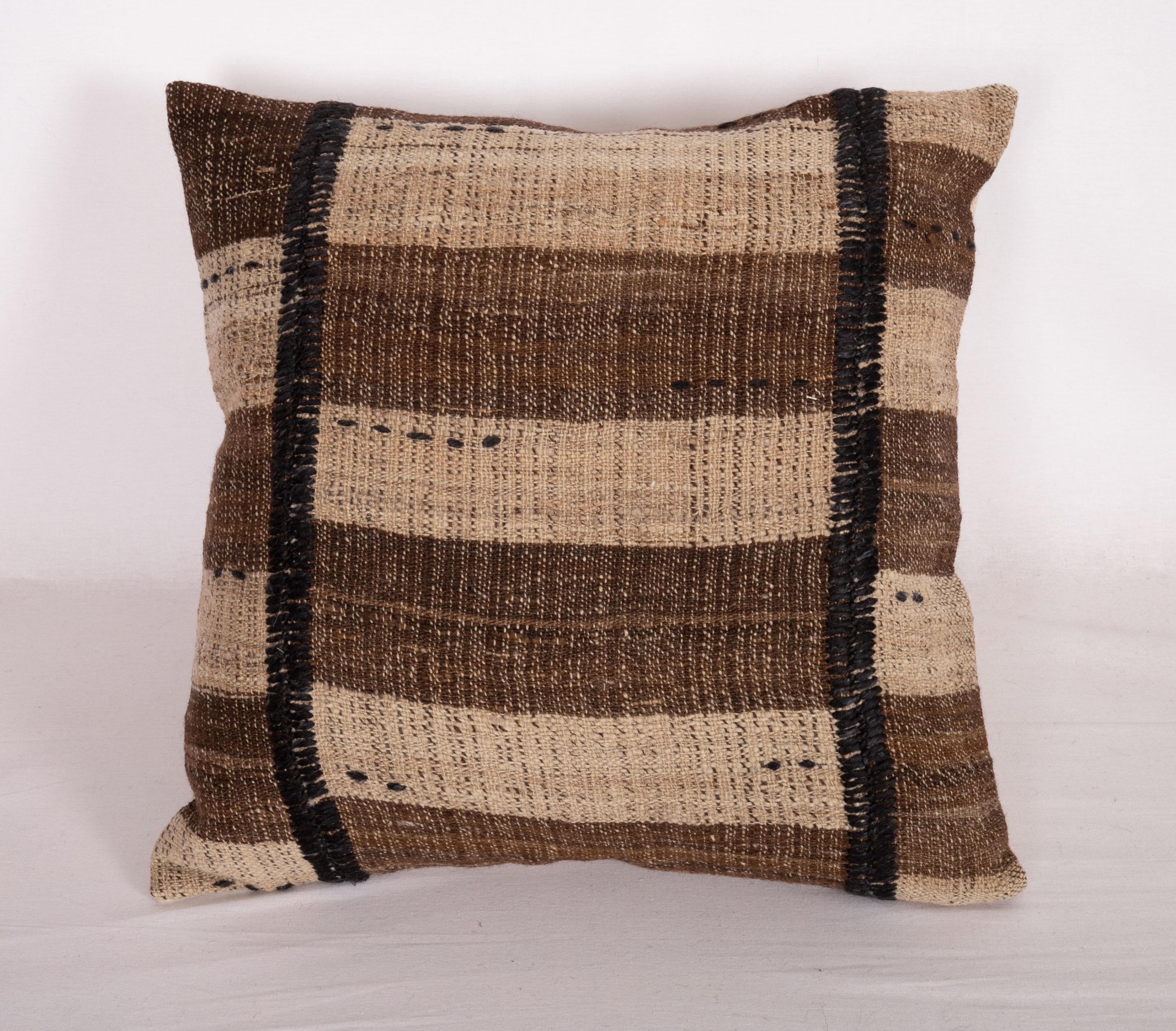 Kilim Neutral Pillowcases Made from an Anatolian Vintage Cover, Mid-20th Century