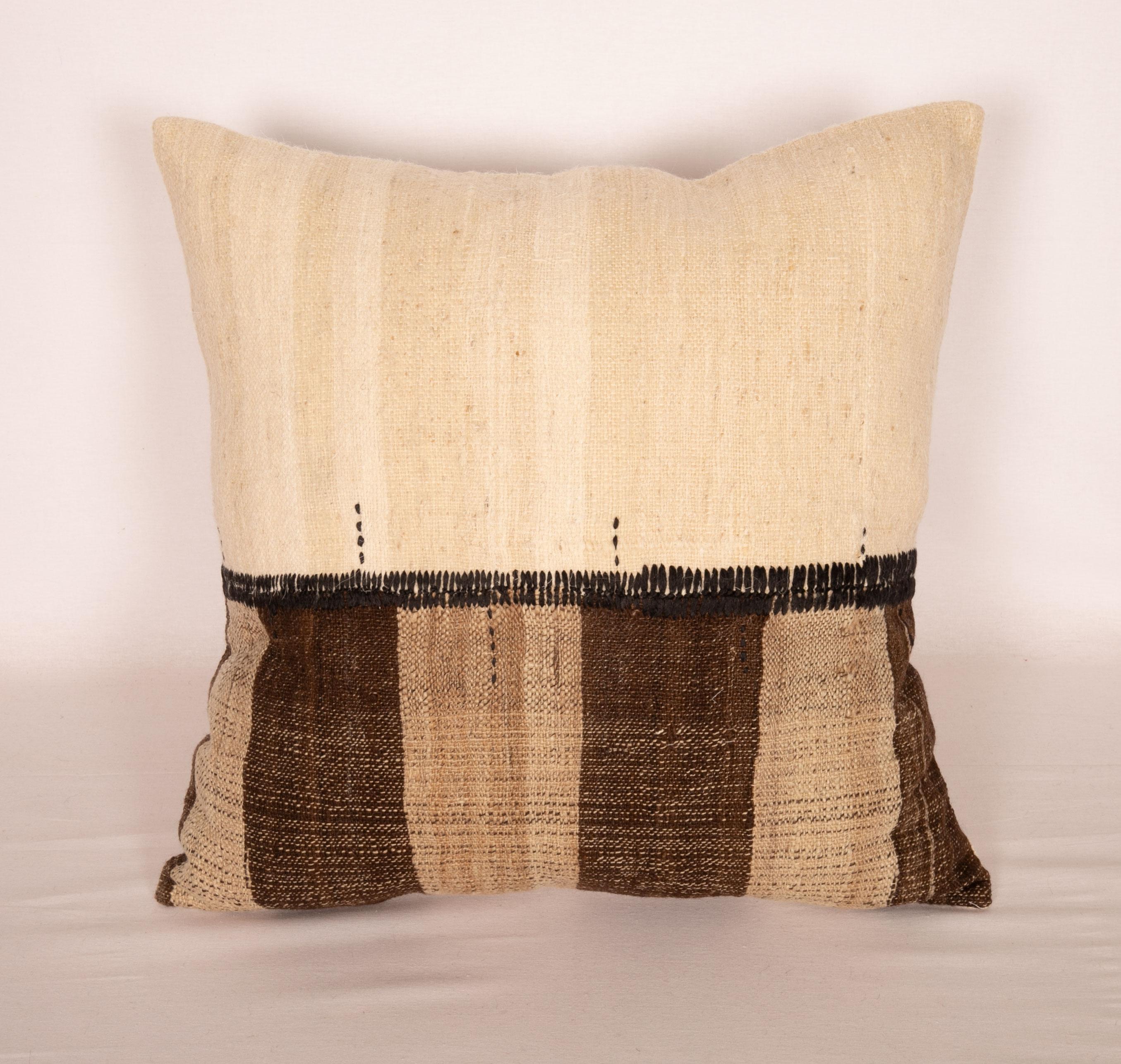 Kilim Neutral Pillowcases Made from an Anatolian Vintage Cover, Mid-20th Century