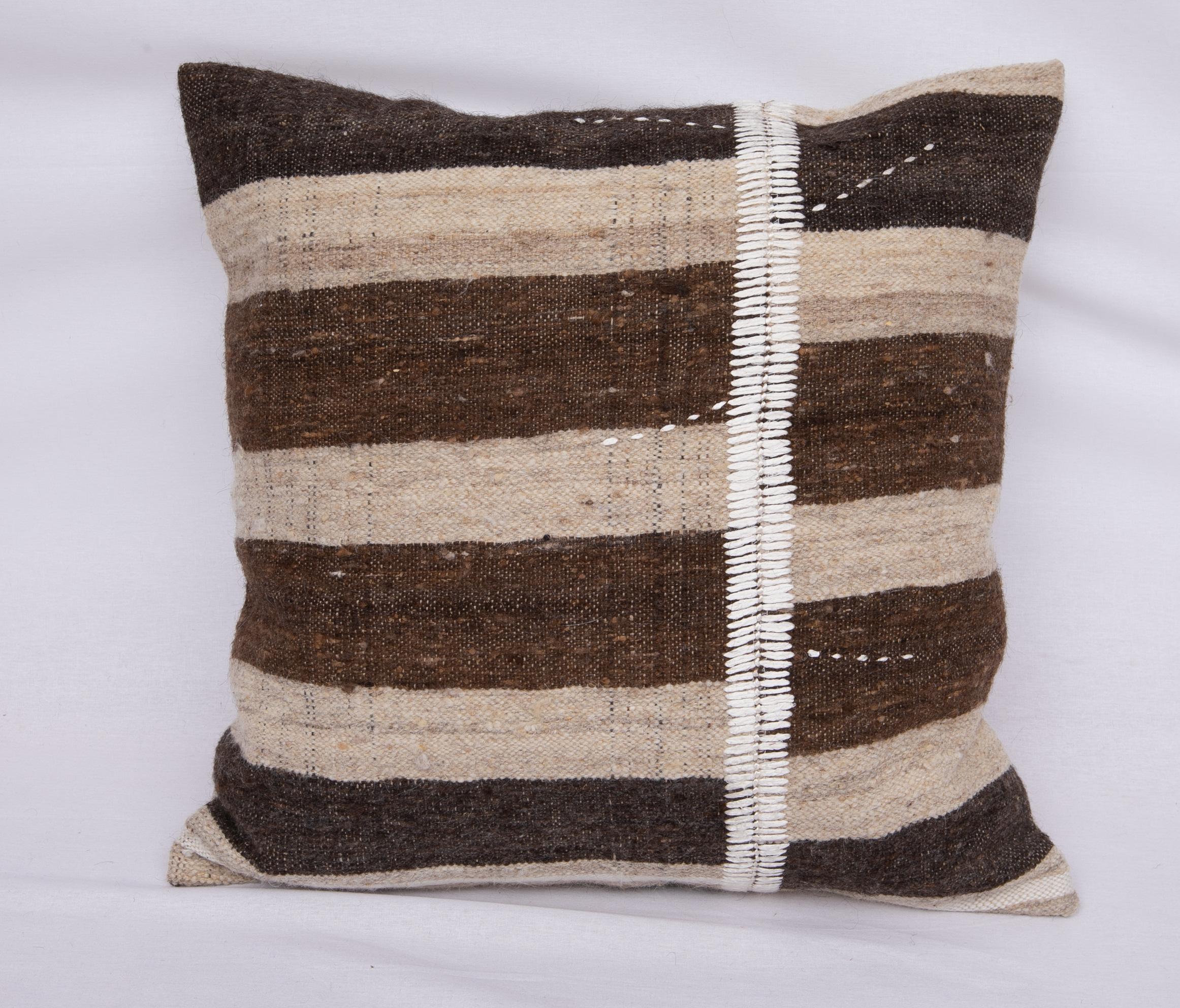 Hand-Woven Neutral Pillowcases Made from an Anatolian Vintage Cover, Mid-20th Century For Sale
