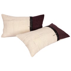 Neutral Pillowcases Made from an Anatolian Vintage Cover, Mid-20th Century