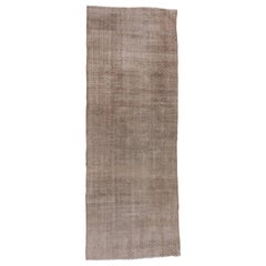 Neutral Shabby Chic Distressed Oushak Gallery Carpet
