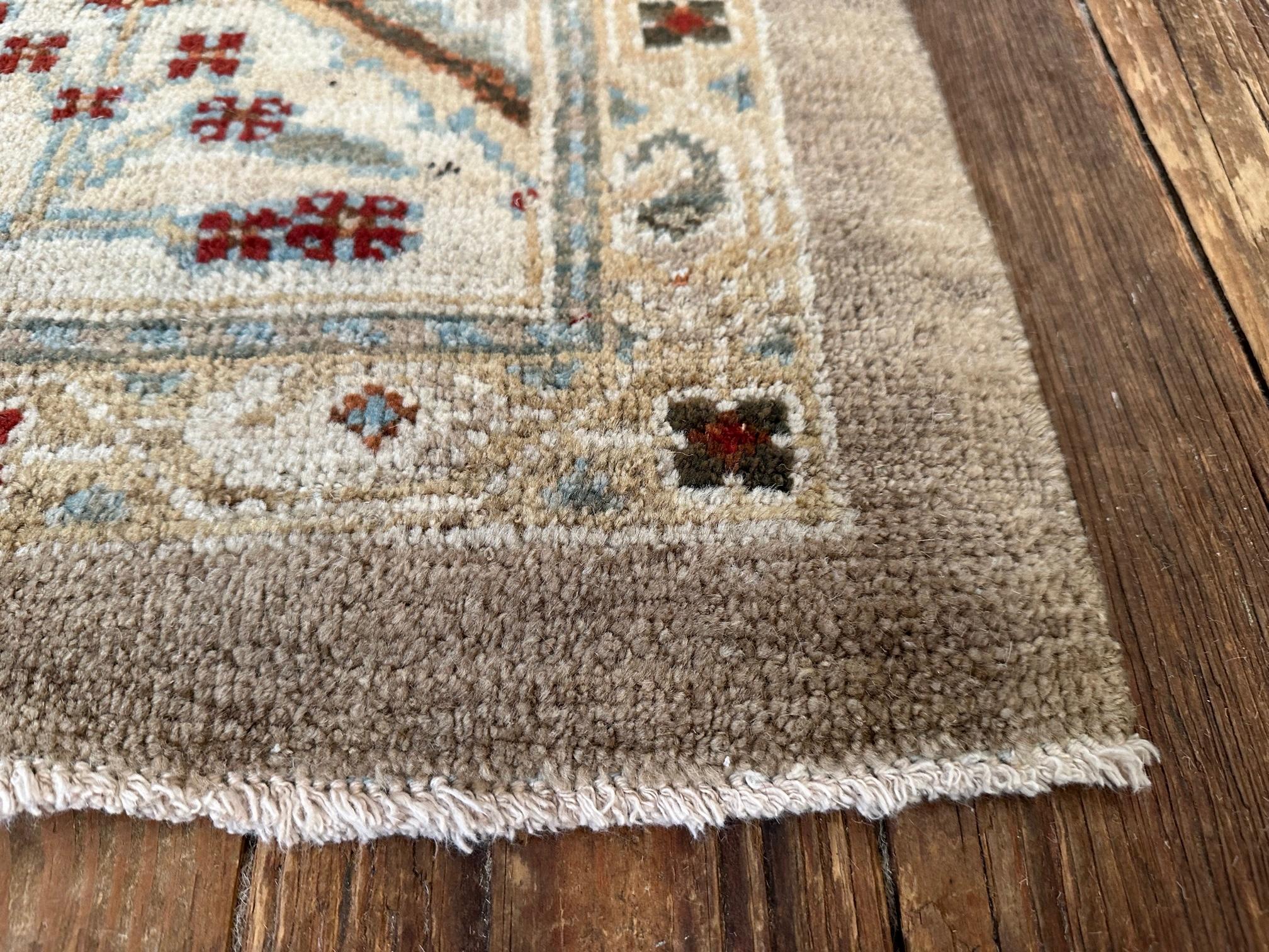 Turkish Neutral Sultanabad Wool Area Rug from Turkey For Sale