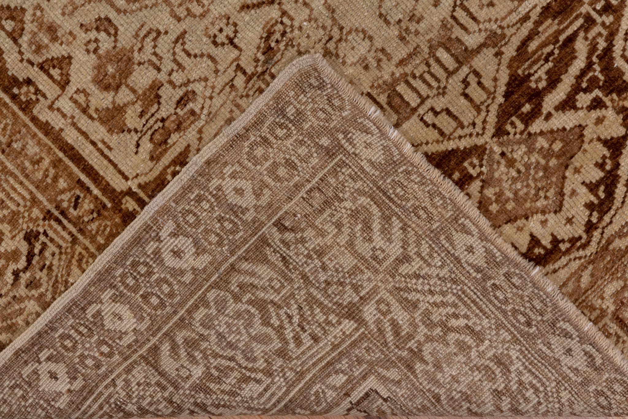 Neutral Tan Oushak Antique Runner For Sale 1