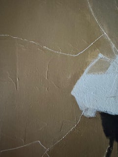 Neutral Tones With Black Acrylic Painting By Artist Patrick Phillips, U.S.A.