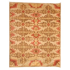 Neutrale Stammes-Wolle persischen Bereich Teppich mit Rot, Teal, und Brown 8' x 10'
