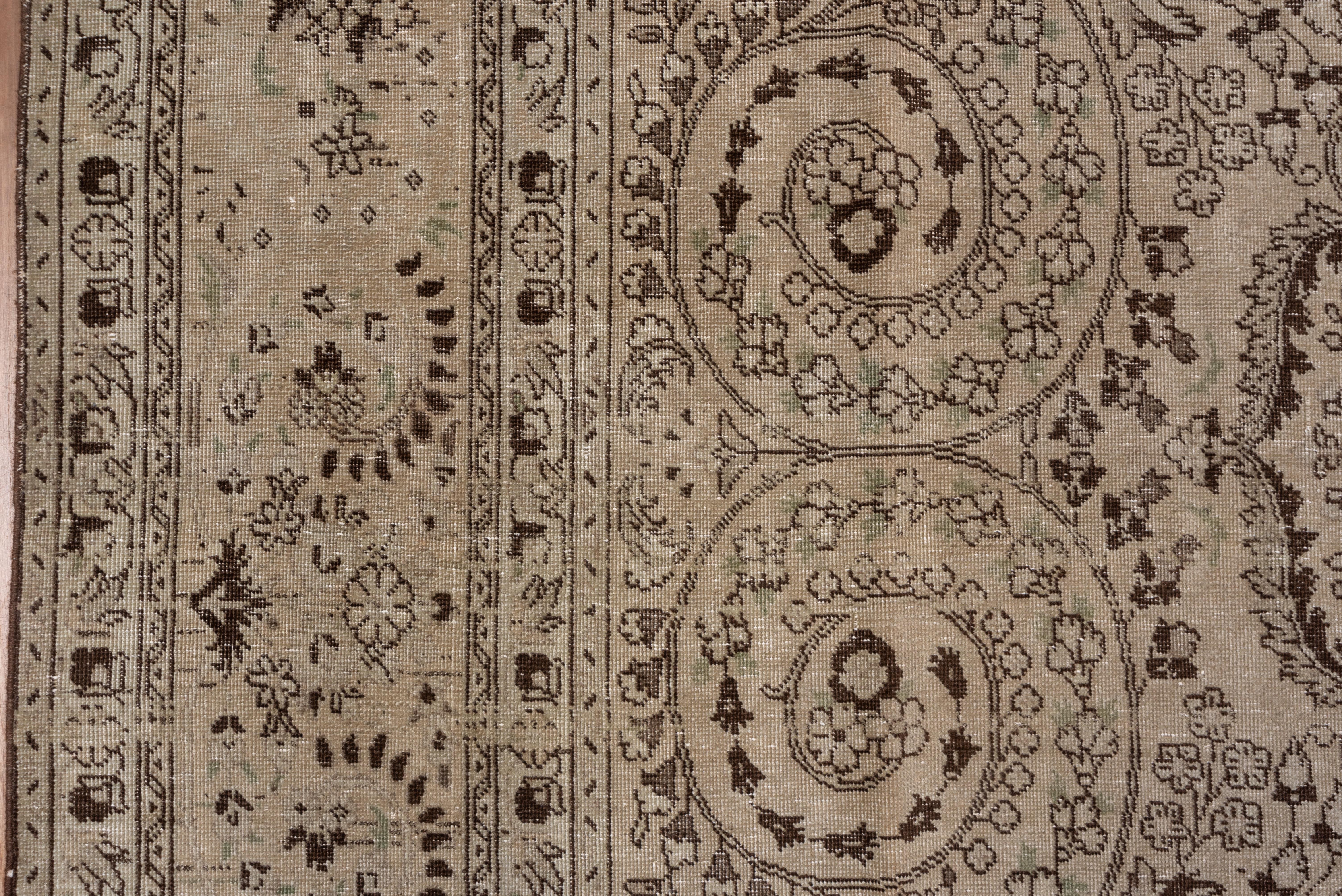 Hand-Knotted Neutral Turkish Sivas Carpet, circa 1920s For Sale