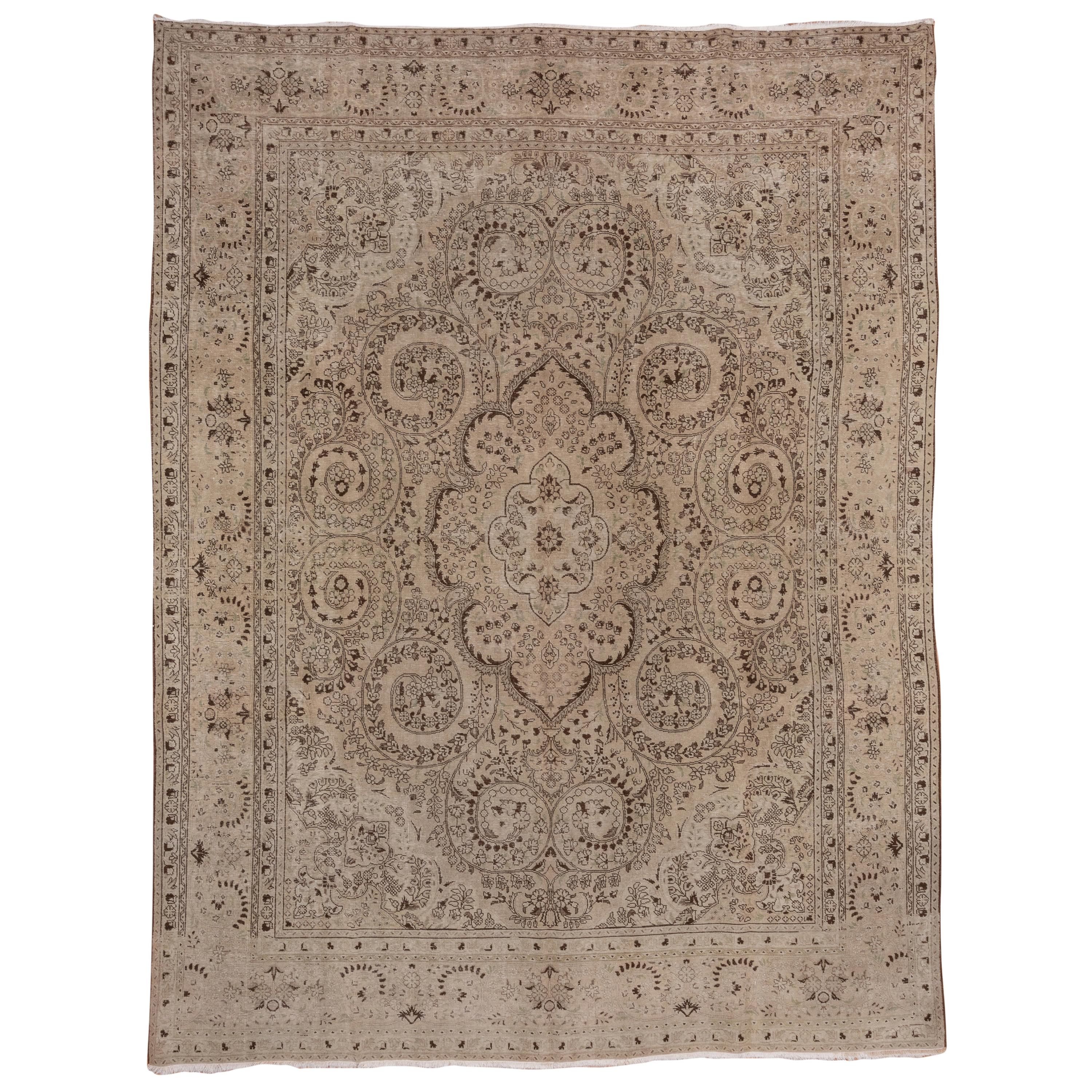 Neutral Turkish Sivas Carpet, circa 1920s For Sale