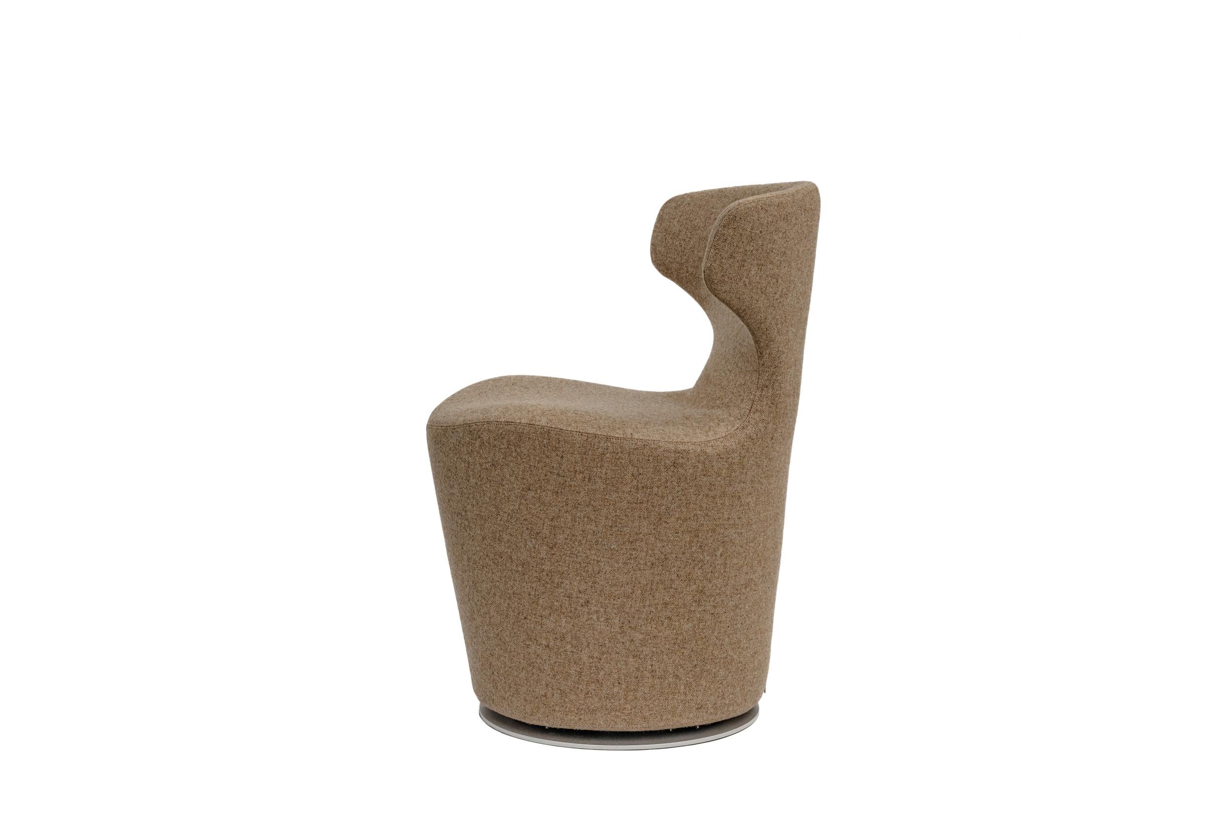 Modern Neutral Upholstered Swivel Mini Papilio Armchair by B&B Italia - Available Now For Sale