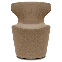 Neutral Upholstered Swivel Mini Papilio Armchair by B&B Italia - Available Now