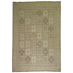 Tapis Khotan neutre et vintage de taille normale