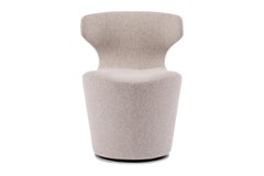 Neutral Wool Cashmere Upholstered Swivel Armchair by B&B Italia - Available Now