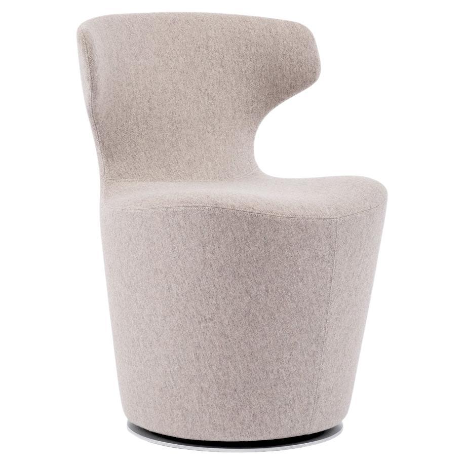 Neutral Wool Cashmere Upholstered Swivel Armchair by B&B Italia - Available Now