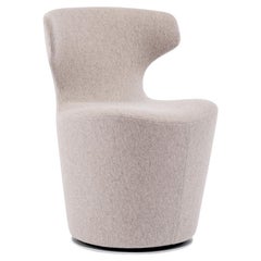Used Neutral Wool Cashmere Upholstered Swivel Armchair, B&B Italia